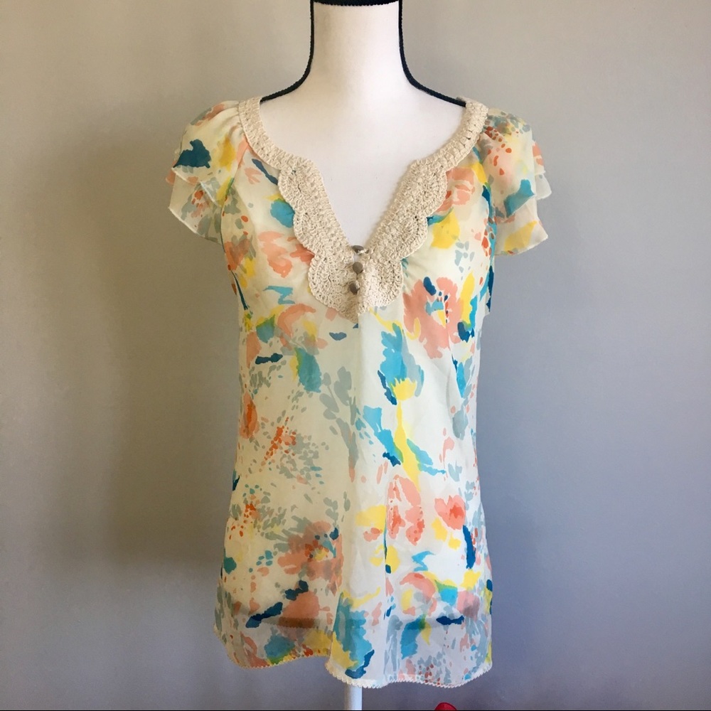 Anthro Sanctuary Soca flutter blouse - Picture 2 of 8